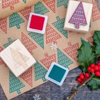 ***New for Xmas 22*** Christmas Scribble Tree Rubber Stamps