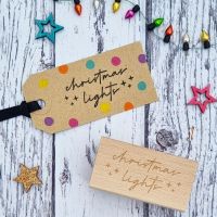 ***New for Xmas 22*** Christmas Lights Rubber Stamp