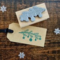 ***New for Xmas 22*** Christmas Bauble Branch Rubber Stamp