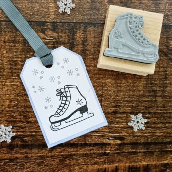 ***New for Xmas 22*** Ice Skate Rubber Stamp
