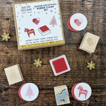 ***New for Xmas 22*** Scandi Christmas Rubber Stamp Set
