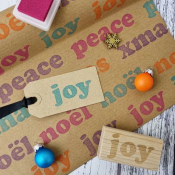 ***New for Xmas 22*** Christmas Joy Bold Rubber Stamp