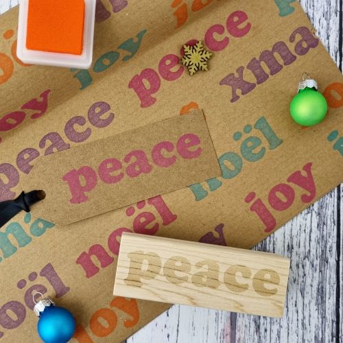 ***New for Xmas 22*** Christmas Peace Bold Rubber Stamp