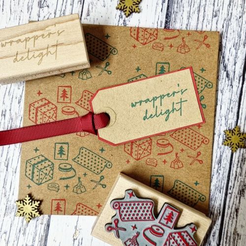 ***New for Xmas 22*** Christmas Wrapper's Delight Rubber Stamps