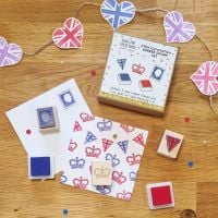 ***NEW FOR 2023***  Little Coronation King Charles Rubber Stamp and Ink Set