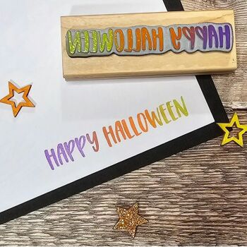 ****NEW FOR 2023**** Happy Halloween Large Rubber Stamp
