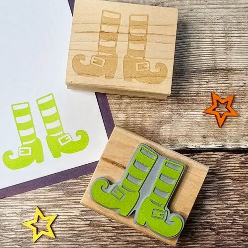 ****NEW FOR 2023**** Halloween Witches Feet Rubber Stamp