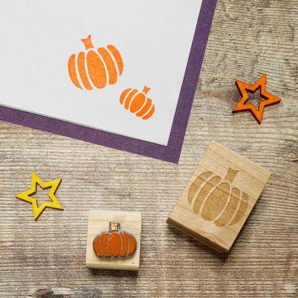 CLEARANCE SALE 75% OFF! Was £4.50 -  Mini Pumpkin Rubber Stamp (Larger size only)