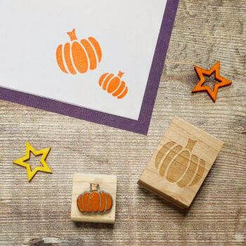 ****NEW FOR 2023**** Mini Pumpkins Set of 2 Rubber Stamps