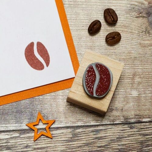 ****NEW FOR 2023**** Coffee Bean Mini Rubber Stamp