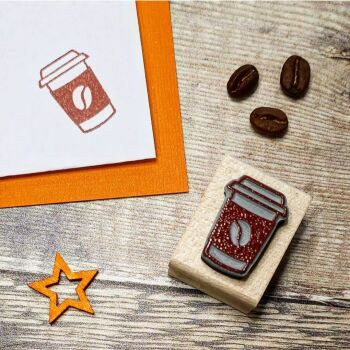 ****NEW FOR 2023**** Coffee Cup Mini Rubber Stamp