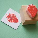 Little Strawberry Rubber Stamp