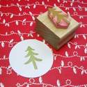 Mini Christmas Tree Rubber Stamp