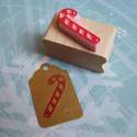 Candy Cane Rubber Stamp