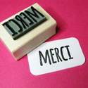 Merci Rubber Stamp