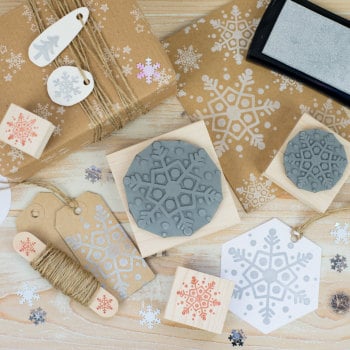 Dotty Snowflake Rubber Stamp