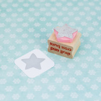 Solid Star Rubber Stamp 