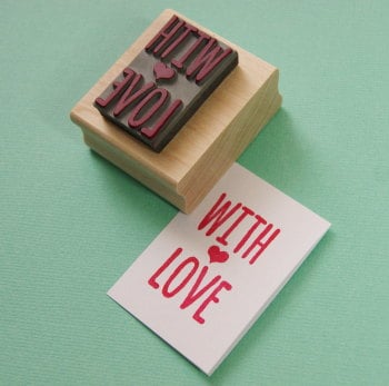 With Love Rubber Stamp 