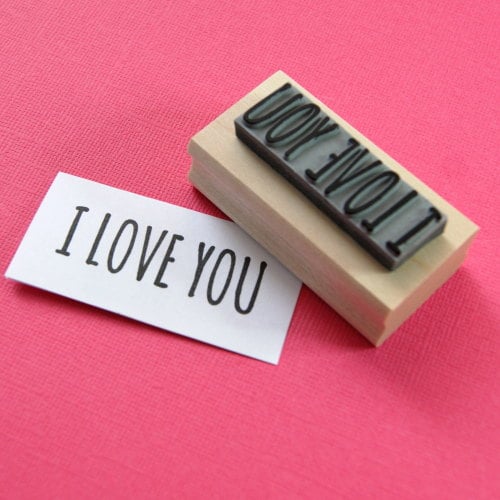 I Love You Rubber Stamp