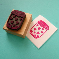 Jar of Hearts Rubber Stamp