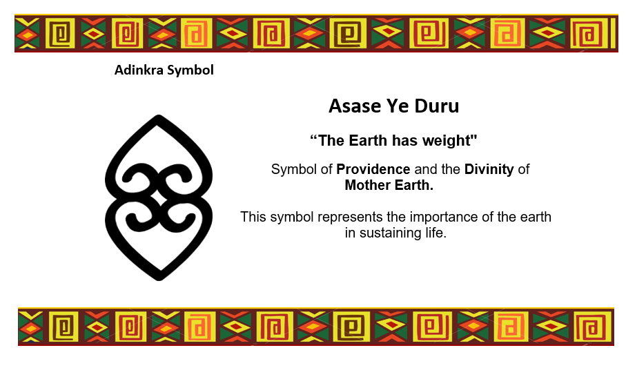 Adinkra Symbol - Asase Ye Duru