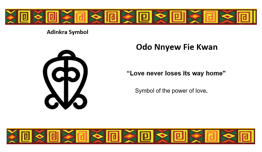 Adinkra Symbol - Odo Nnyew Fie Kwan 
