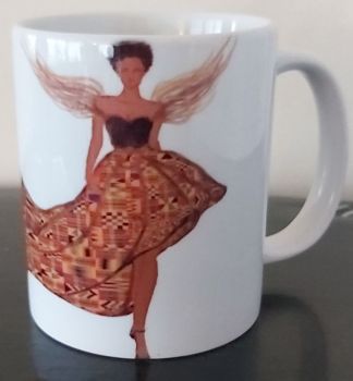 Woman in flow dress - standard size mug
