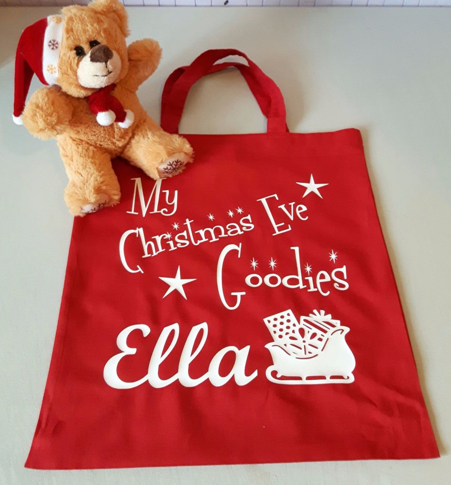 Personalised Christmas Eve Tote Bag