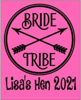 Bride Tribe Hen TShirt (circular design)