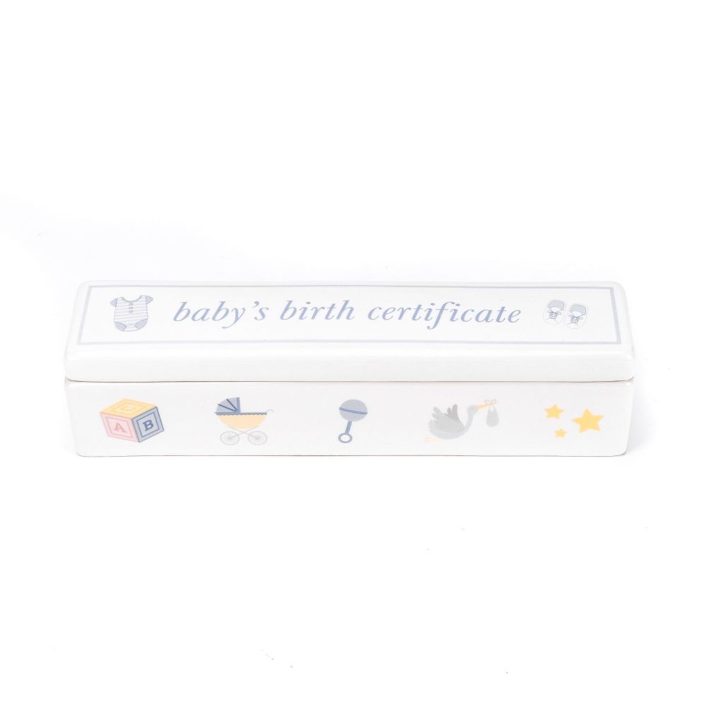 Birth Certificate Holder 'Baby's Birth Certificate' BLUE