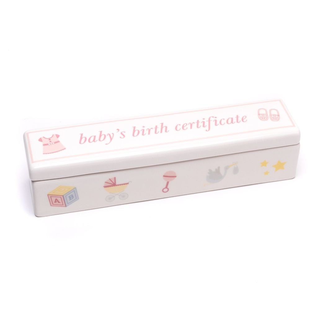 Birth Certificate Holder 'Baby's Birth Certificate'  PINK