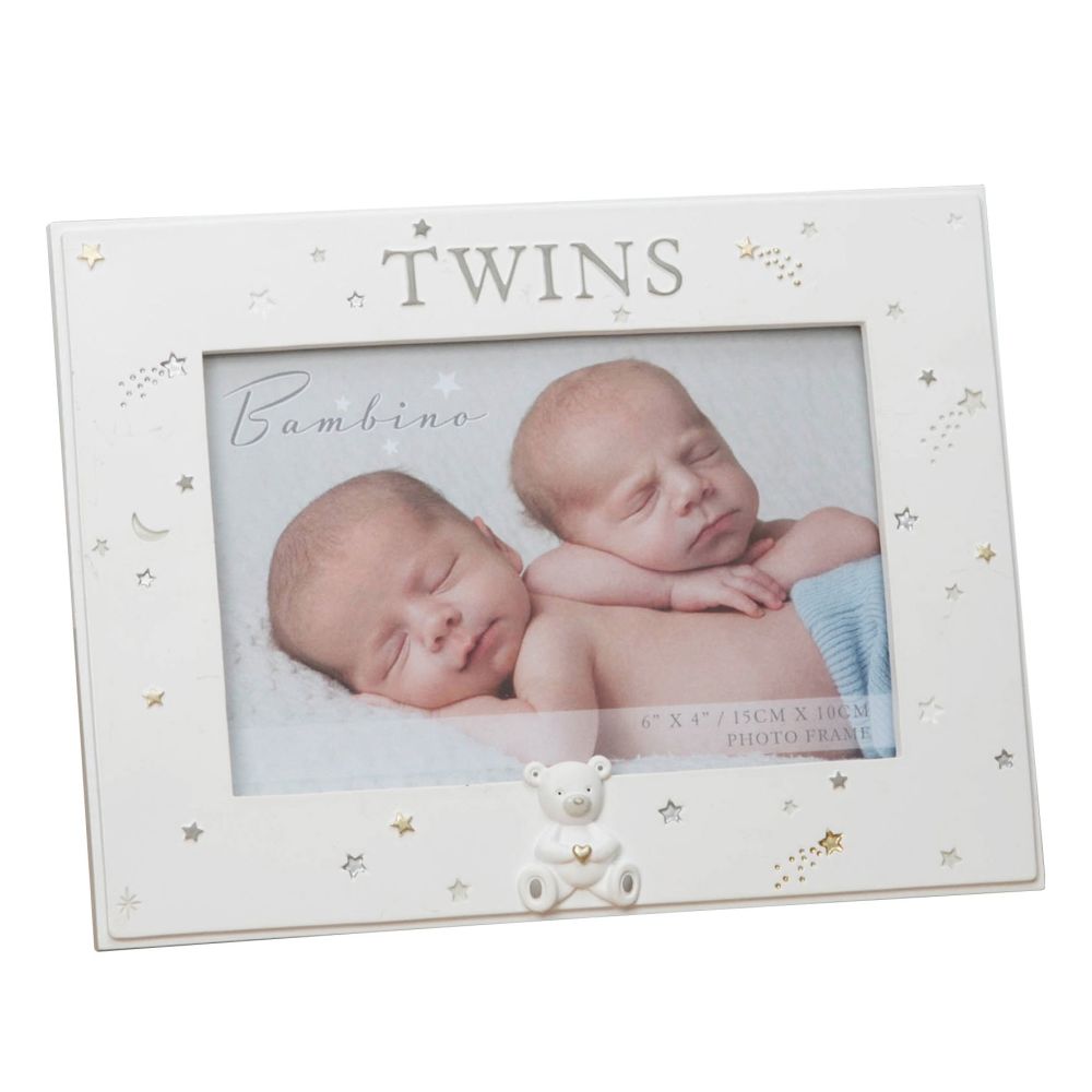  Bambino Resin Twins photo frame
