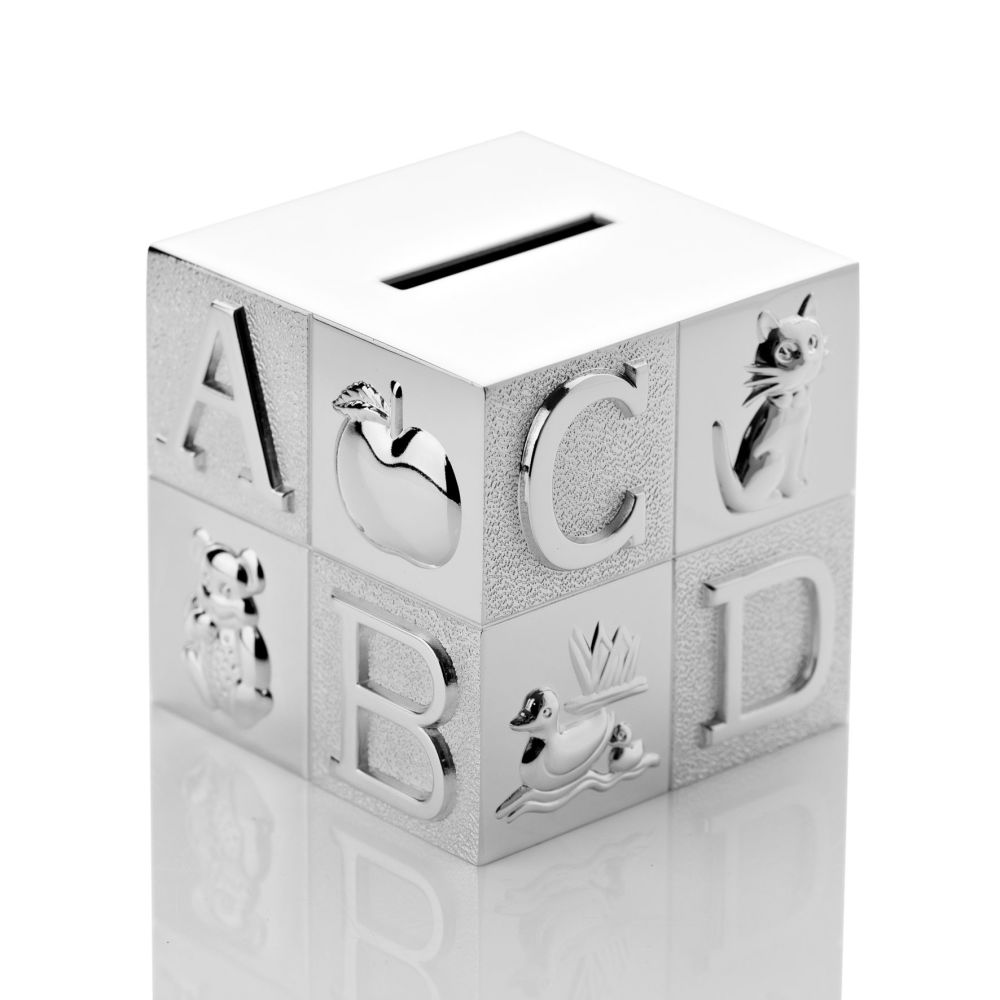 BAMBINO SILVER PLATED ABC MONEY BOX