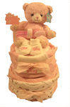 Two tier nappy cake available in 4 colours