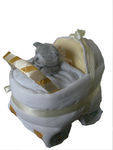 Neutral Nappy Cake Pram/Carriage