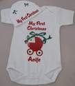 Personalised 1st Christmas onesie and hat
