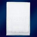 White waffle shawl