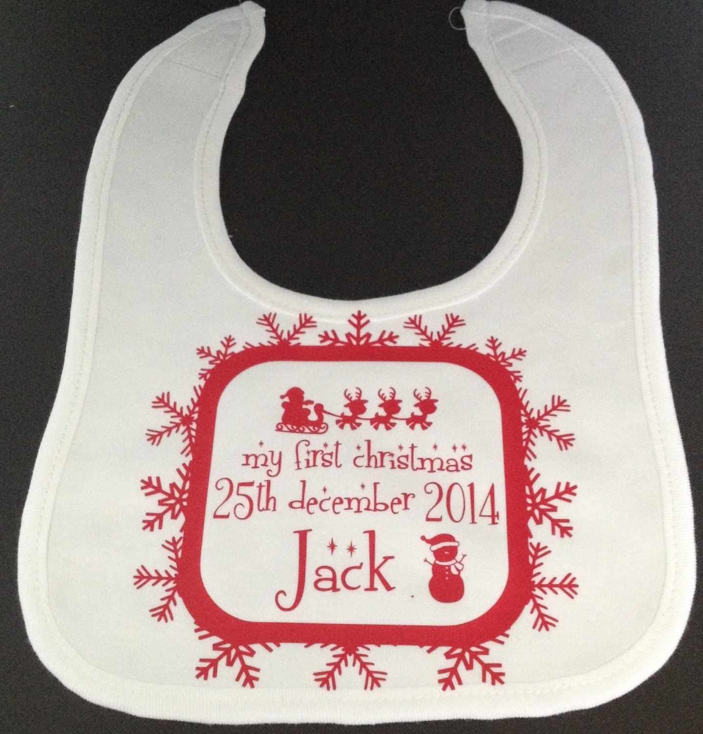 Personalised Christmas Bib - Baby first Christmas Gifts at ...