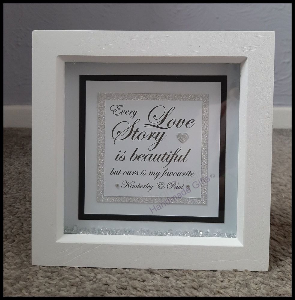 Anniversary Frame, Personalised Box Frame, Anniversary Gift, Personalised Anniversary Gift, Valentines Gift, Personalised Valentines Gift, Anniversary