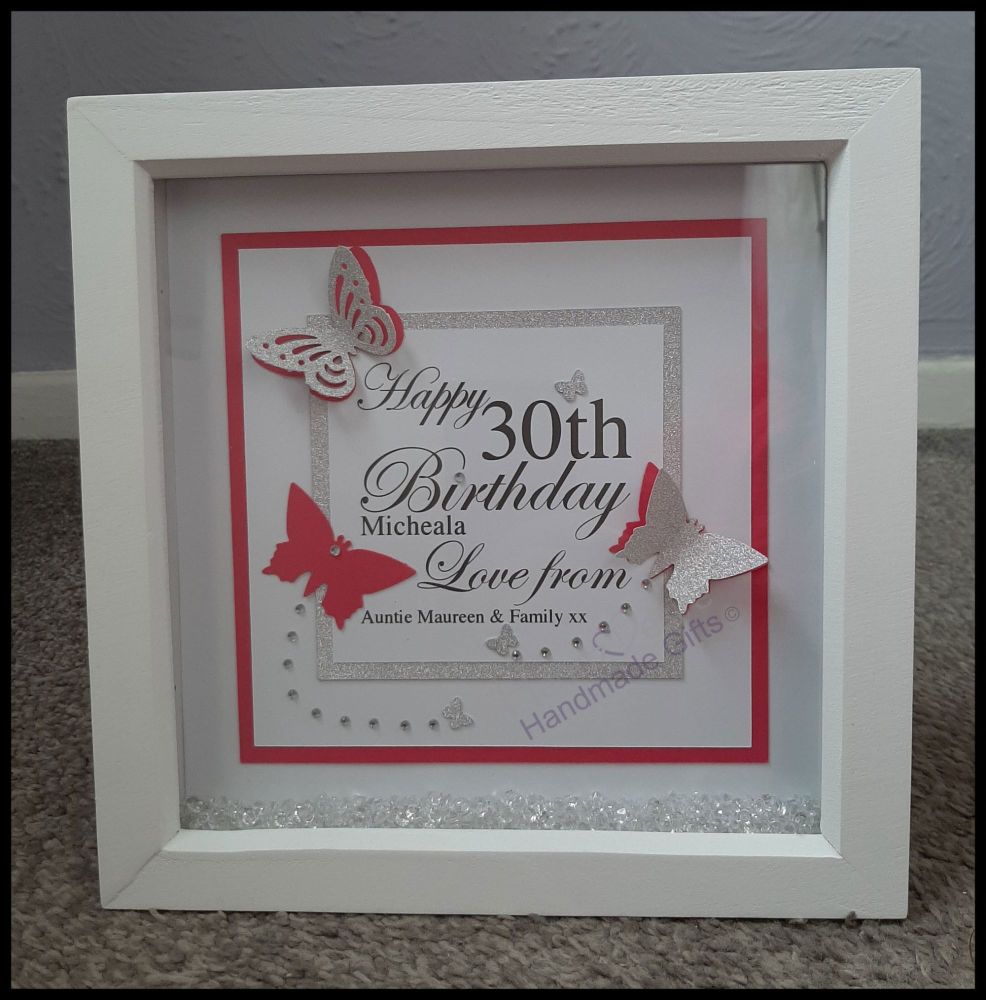 Personalised 30th Birthday Gift, Personalised Box Frame, 30th Birthday Gift, Personalised 30th Box Frame, 30th Birthday Keepsake