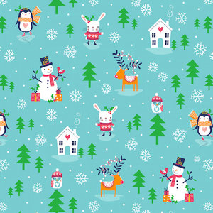 Merry Little Christmas Winter Forest