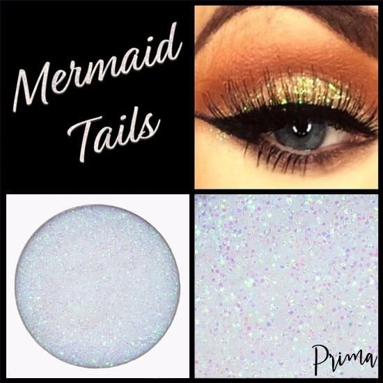 Mermaid Tails Iridescent White Glitter Shadow