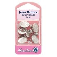 Hemline Jean Buttons 16mm Nickel 