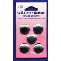Hemline Self Cover Buttons: Metal Top - 22mm