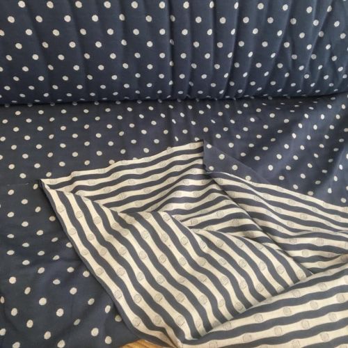 Polka Dot Double Side Knit Blue