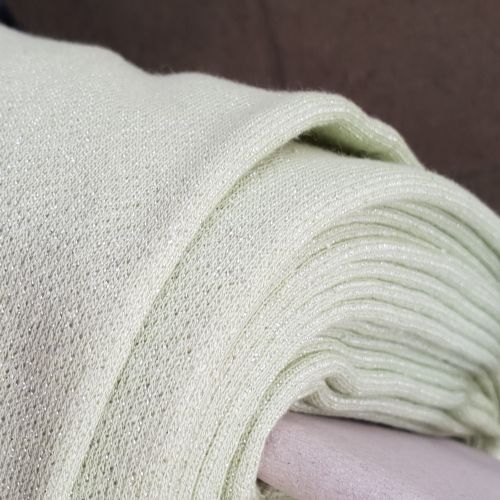 Lurex Jersey Knit Fabric Pale Mint