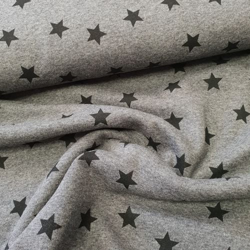 Stretch Jersey Stars Fleece Lined