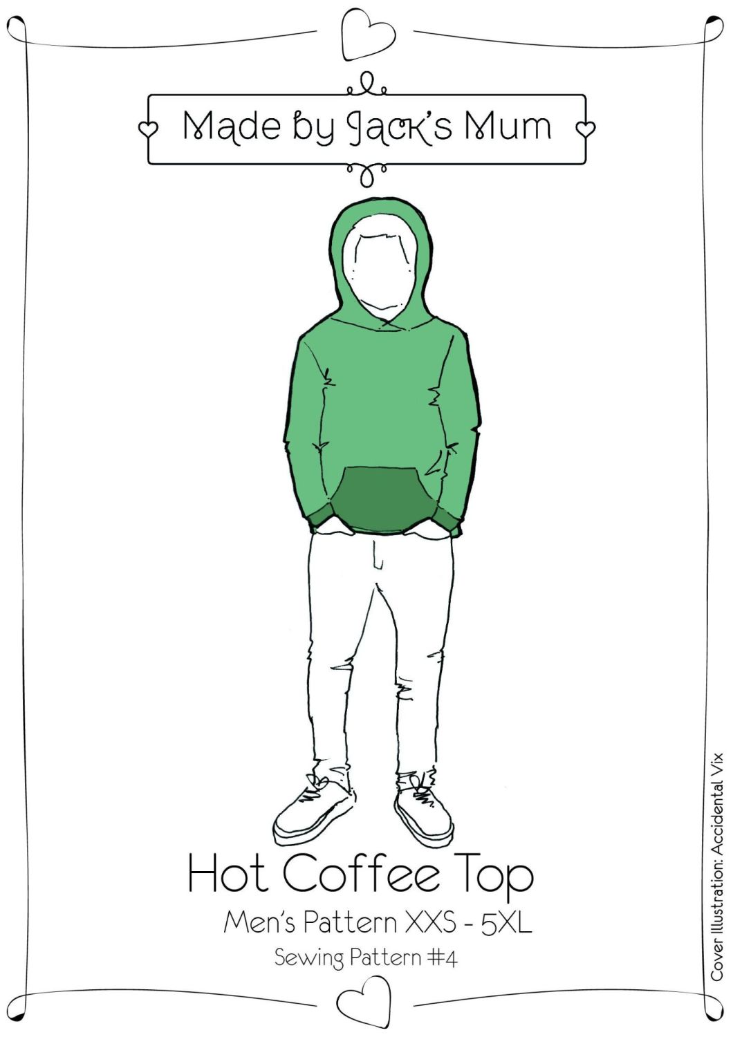 MBJM Hot Coffee Top Men's Sewing Pattern Size XXS-5XL