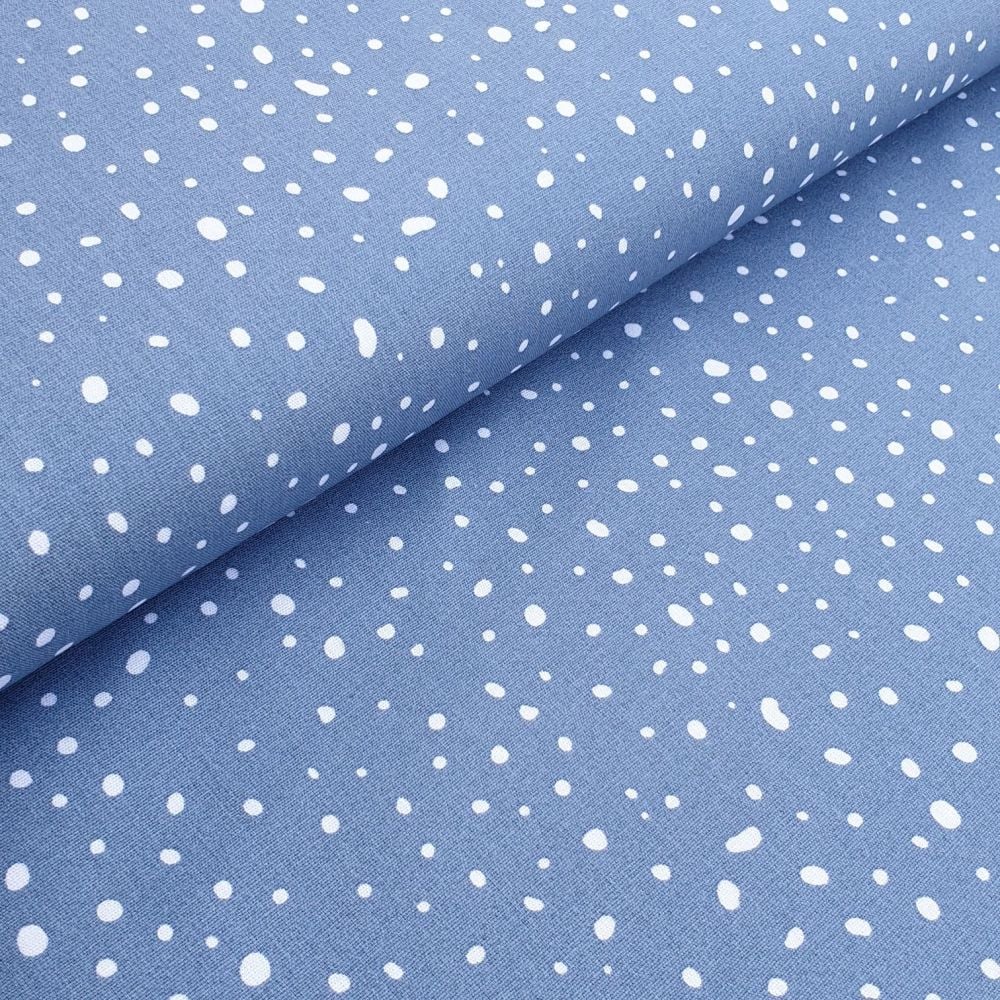 Blue Dotty Cotton Fabric 