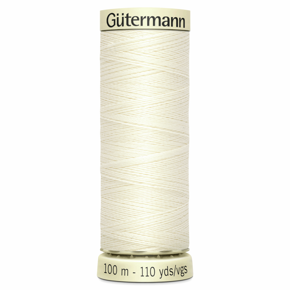 Sew All Polyester Sewing Thread Colour 1 Ivory 